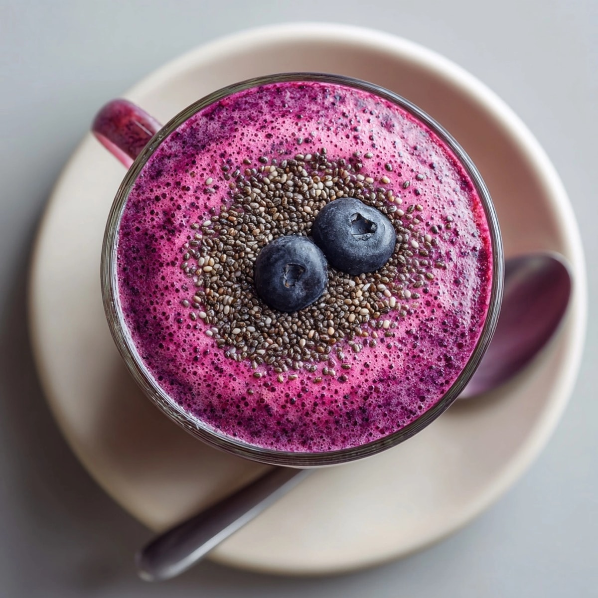 Whip up easy Purple People Eater Smoothie, a healthy, vibrant breakfast or snack, ready to drink.