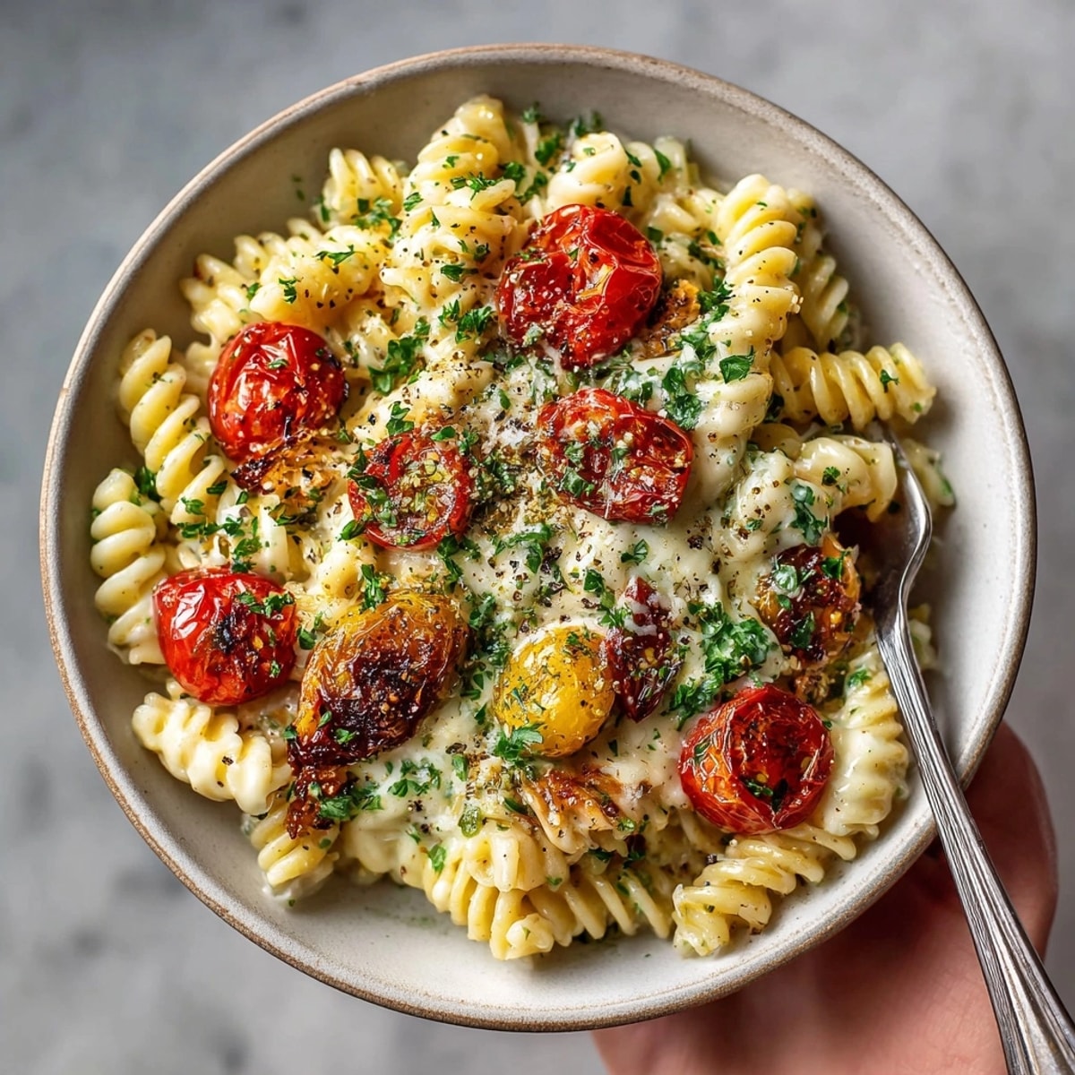 Enjoy a simple yet elegant Boursin Cheese Pasta recipe, topped with fresh herbs and Parmesan.