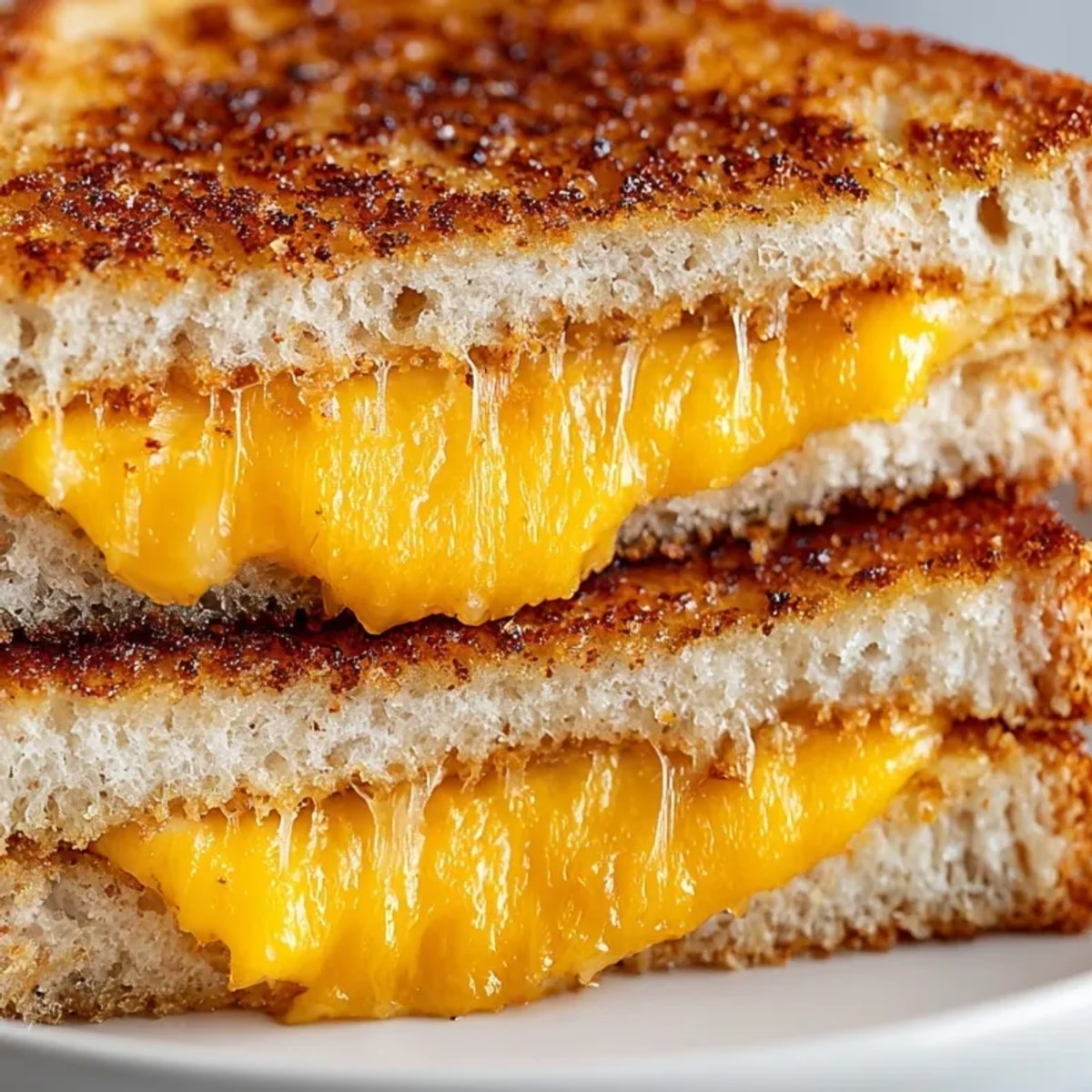 Golden Air Fryer Grilled Cheese Perfection: Melty cheddar oozes from toasted, buttery bread.