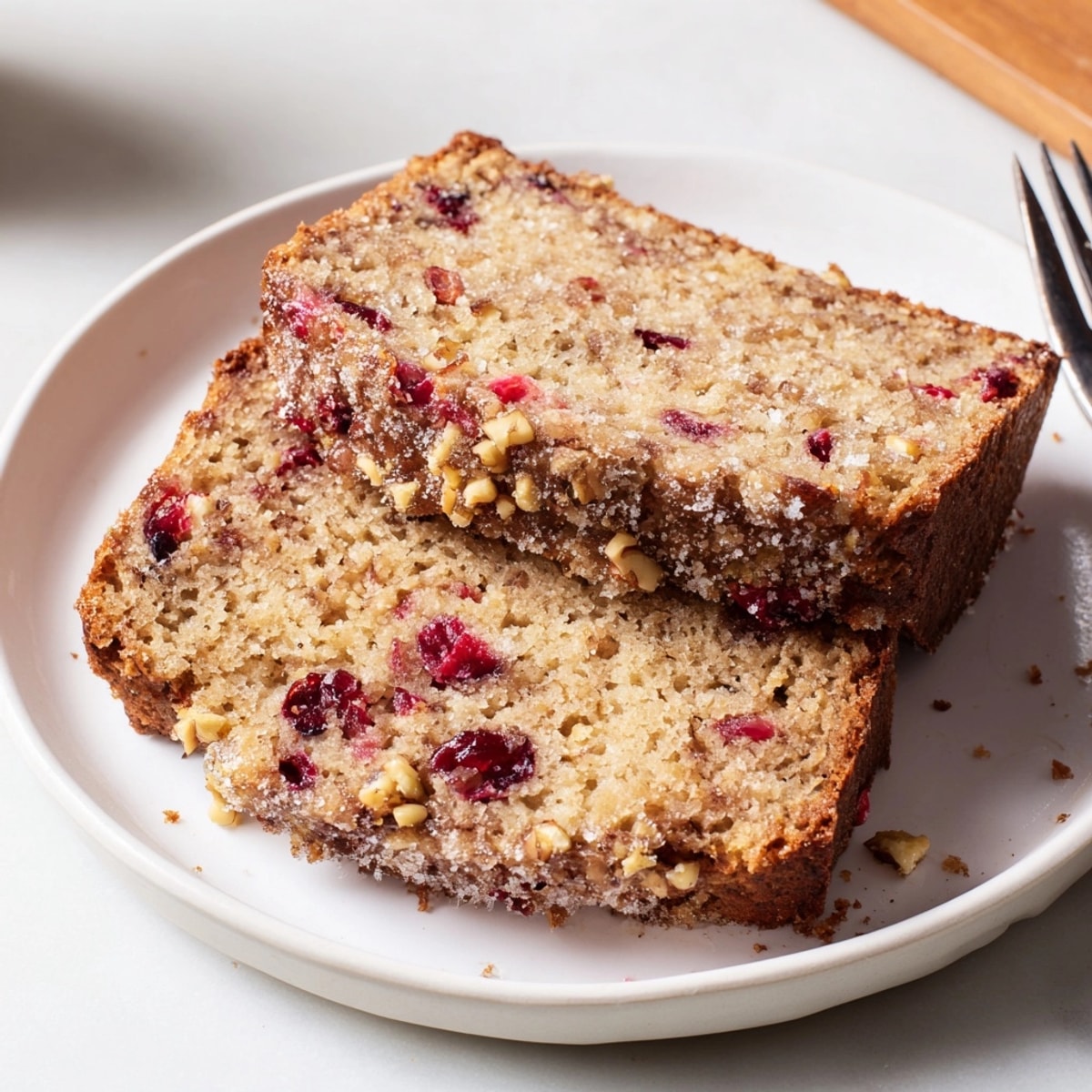 Imagine the aroma of Cinnamon Cranberry Breakfast Loaf, served with coffee for a cozy brunch.