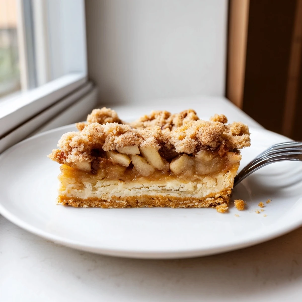 Indulge in creamy Ricotta Cinnamon Apple Pie Bars with spiced apple goodness.