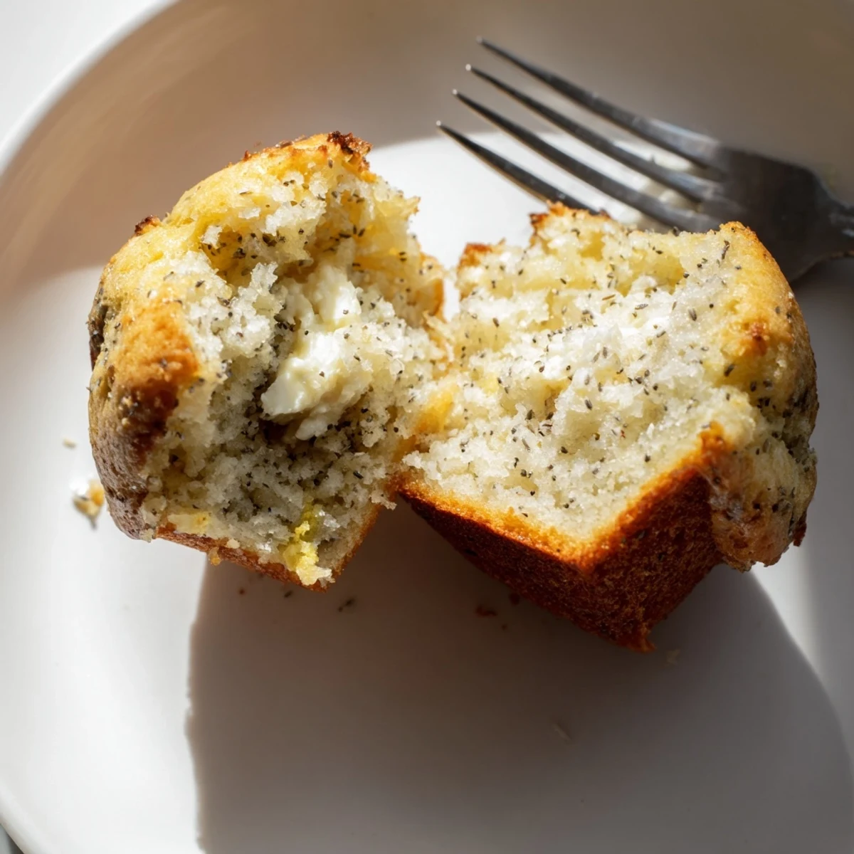 Tender Ricotta Lemon Poppyseed Muffins garnished with lemon zest and poppy seeds.