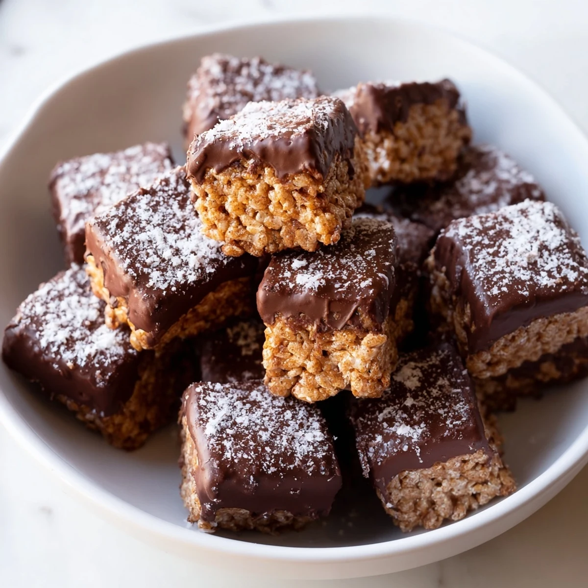 Warm chai spices in puppy chow dessert, perfect for cozy holiday snacking moments.  