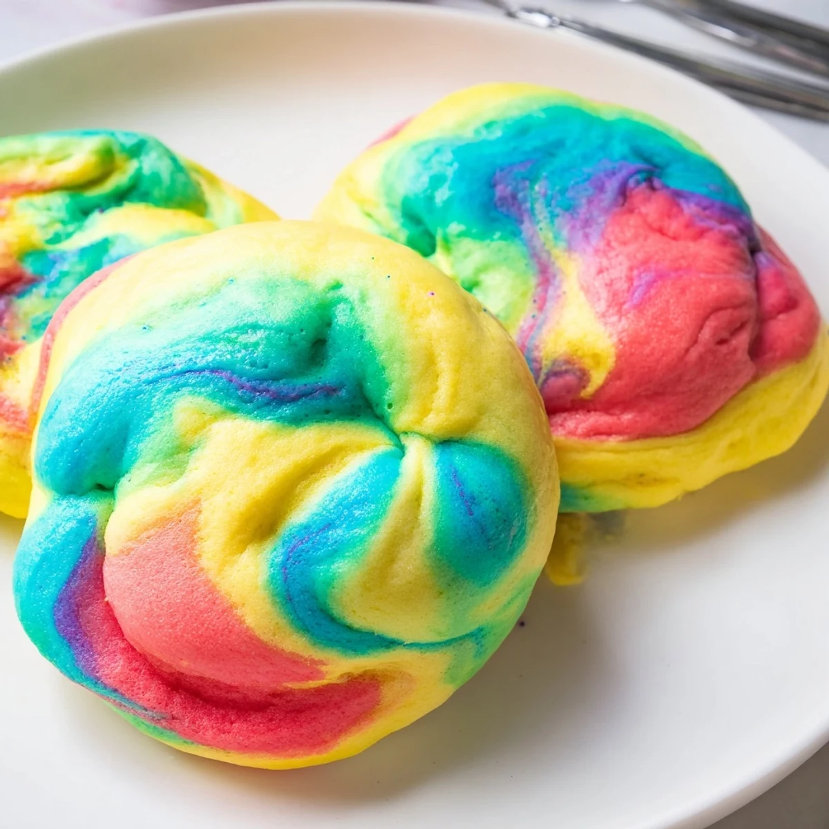 Delightfully airy rainbow cloud bread, perfect for fun parties or sweet snacks.  