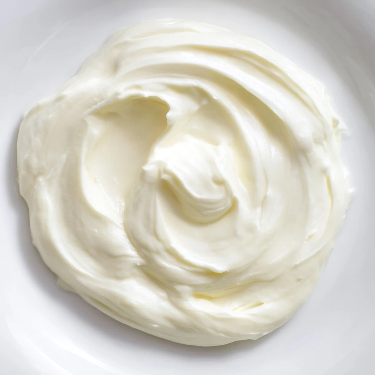 Lush mascarpone cheese layered in a delicate dessert, garnished with mint leaves.  