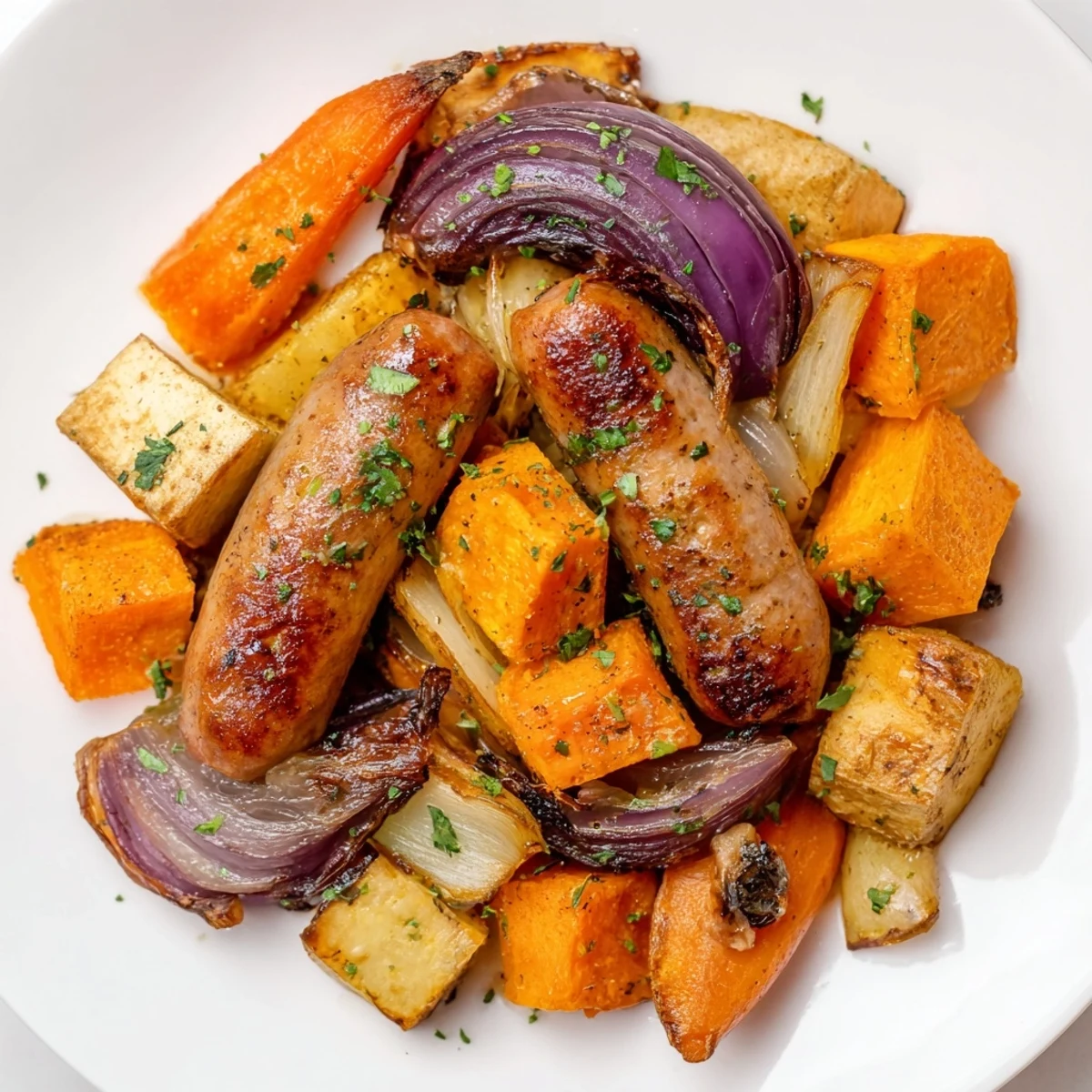 Sheet Pan Sausage Vegetables