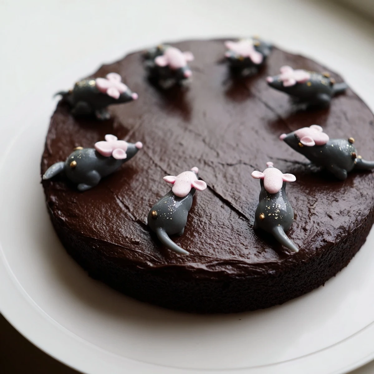 Rat Cake Whipped Chocolate Ganache