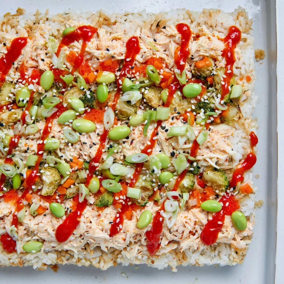 Viral Sushi Bake Holiday Veggies