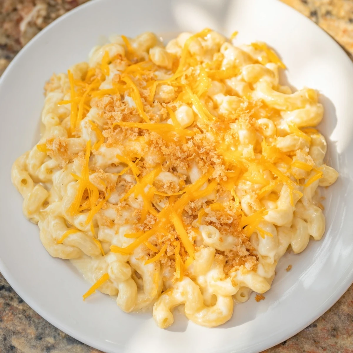Golden, bubbling Mac & Cheese with Evaporated Milk, a creamy and cheesy baked comfort food.