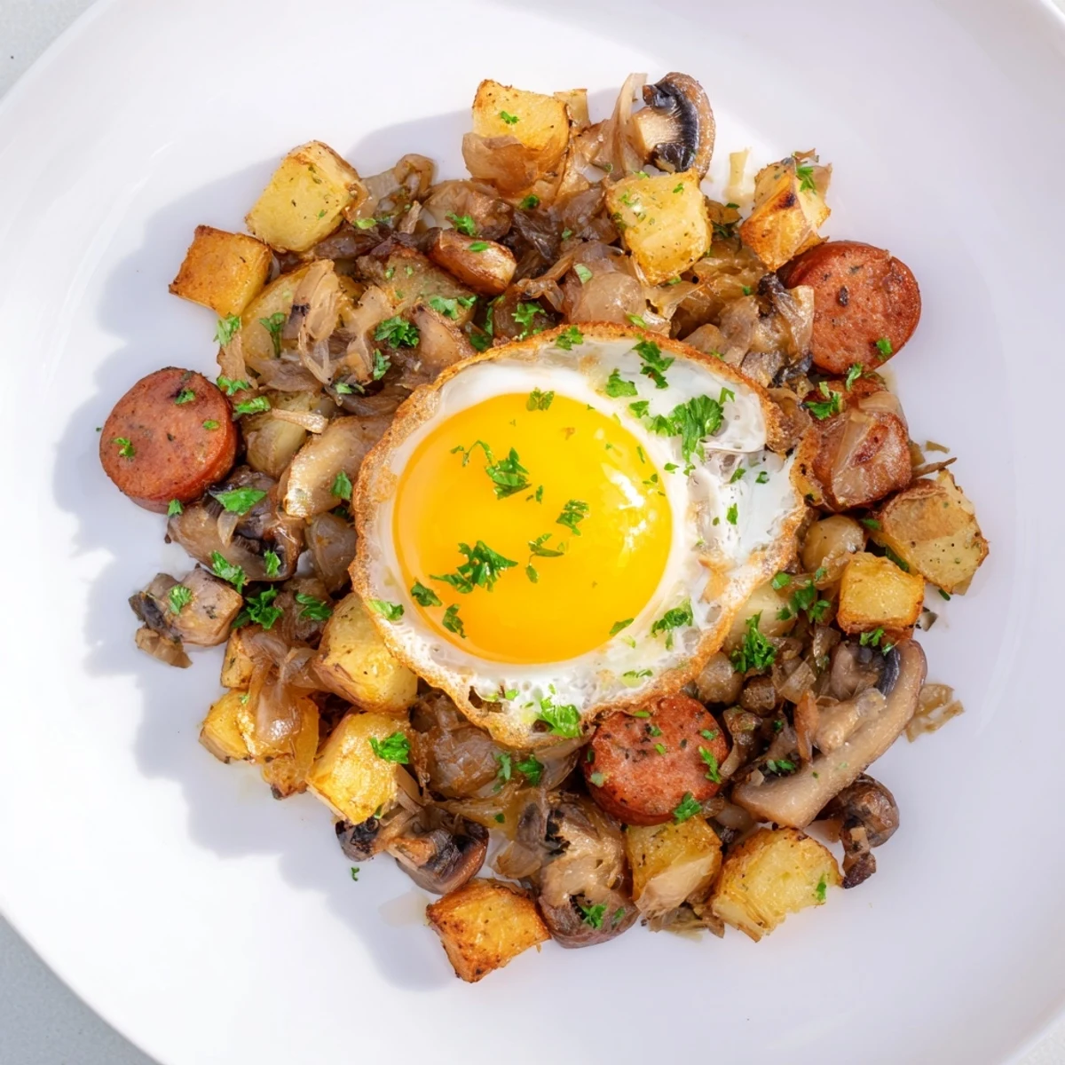 Egg Potato Hash Hot Dogs