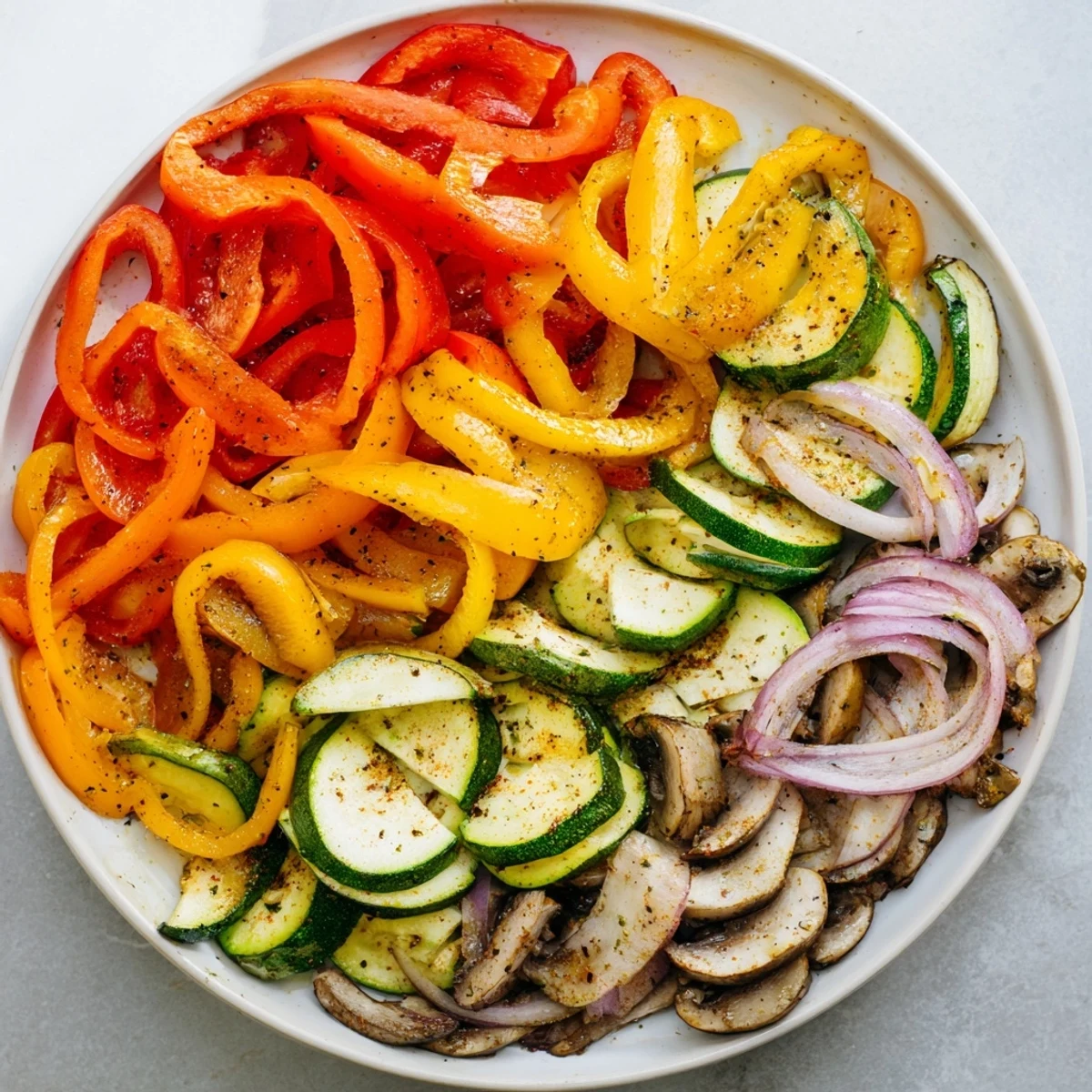 Vibrant Veggie Skillet Fajitas sizzling in a hot pan, ready to be wrapped in warm tortillas and enjoyed.