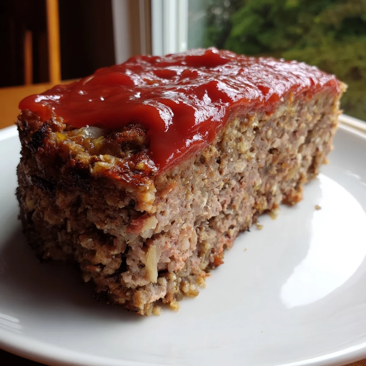 Freshly sliced Stove Top Stuffing Meatloaf Hack, flavorful and moist, ready for dinner with family.
