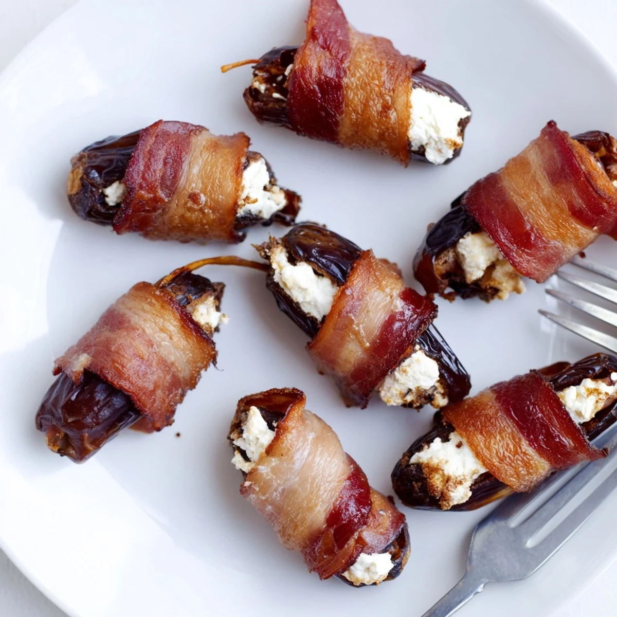 Bacon Wrapped Dates Goat Cheese