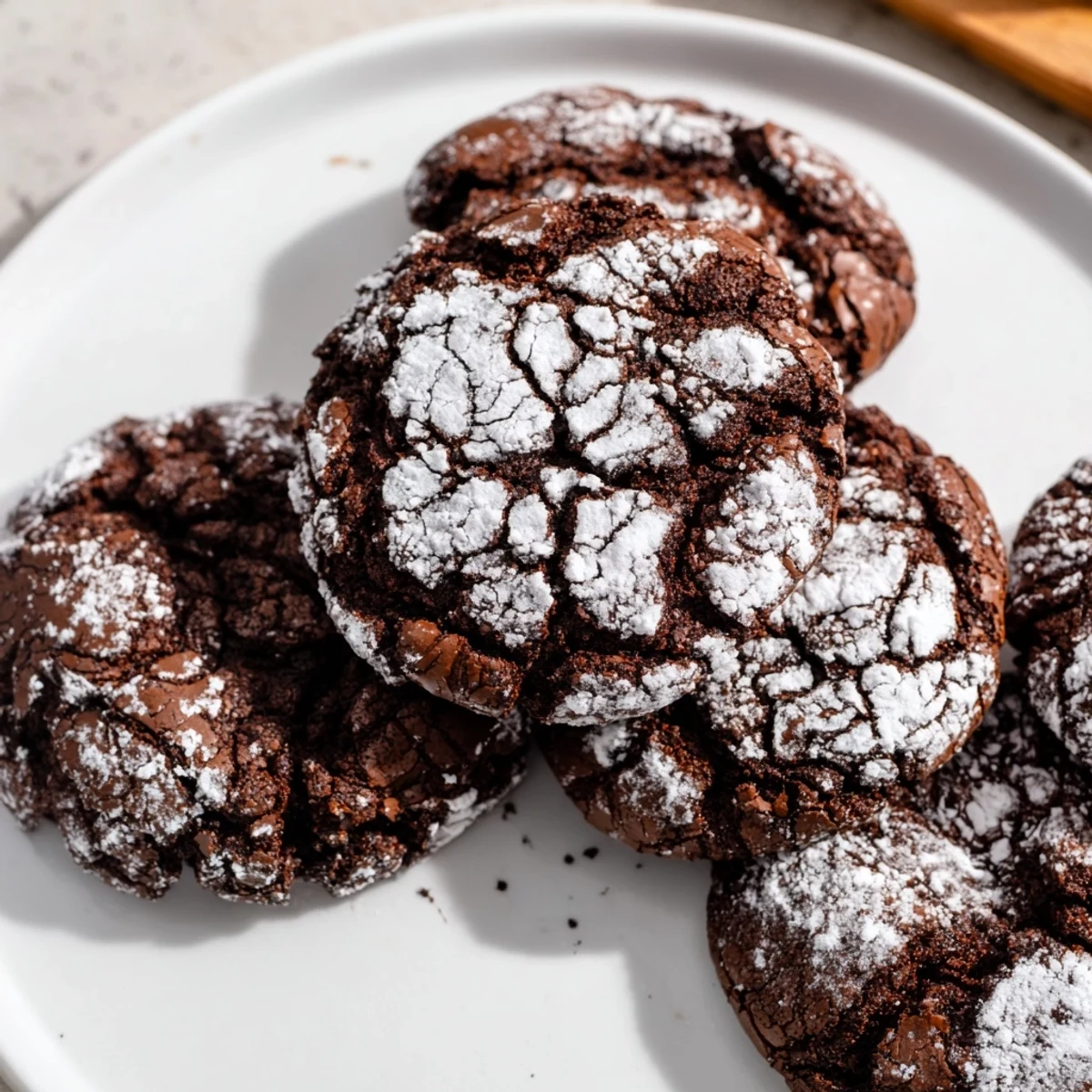 These air-fried Chocolate Crinkle Cookies feature a crackled top and fudgy center, perfect with morning coffee.
