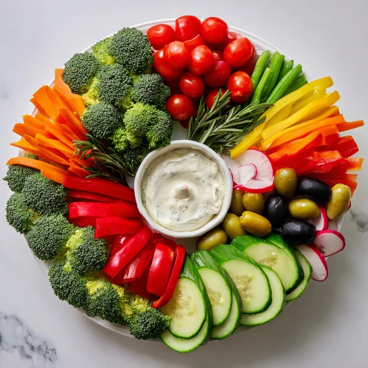 Wreath Veggie Dip Platter