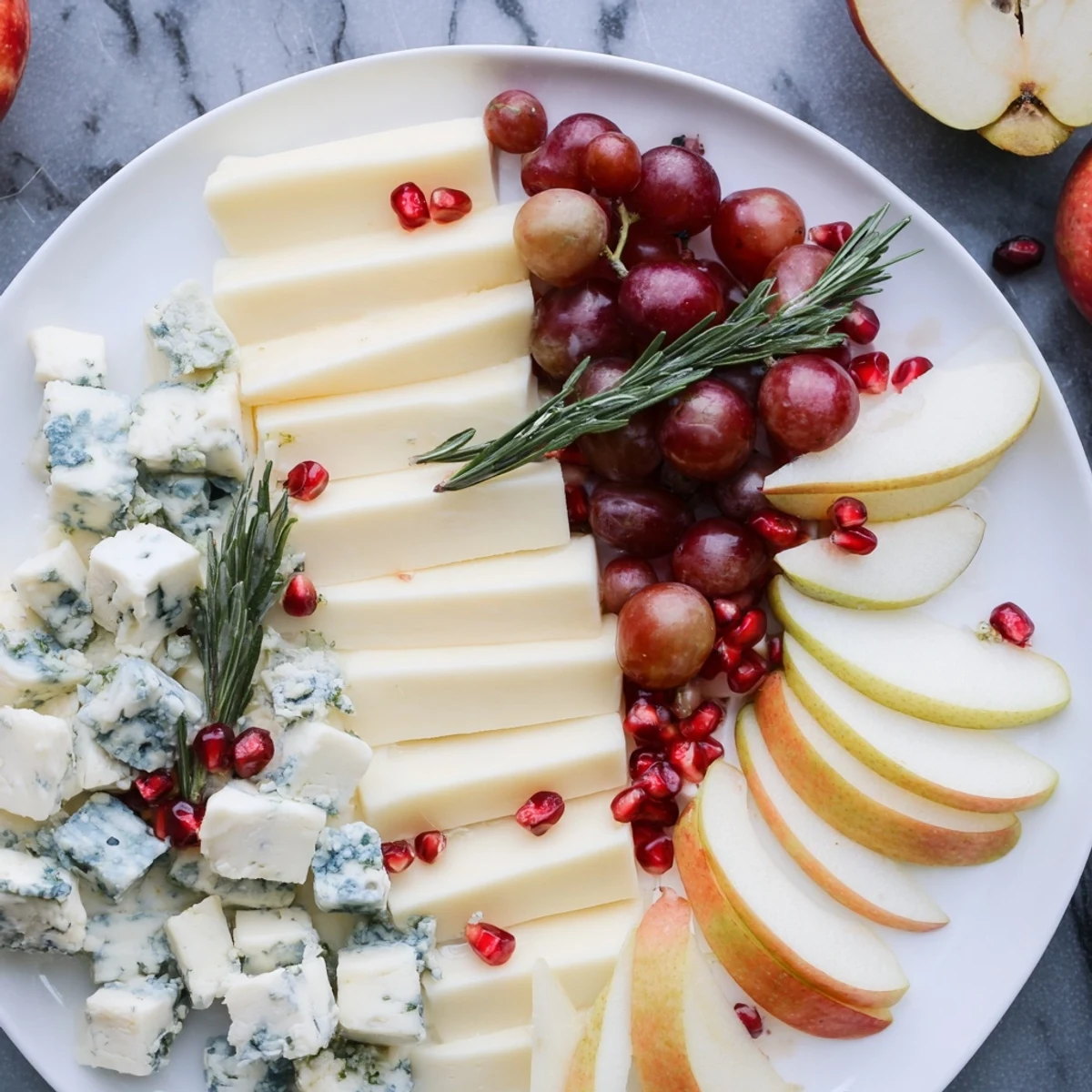 A vibrant Winter Wonderland Snack Board, packed with cheeses, fruits, and sweet treats perfect for sharing.