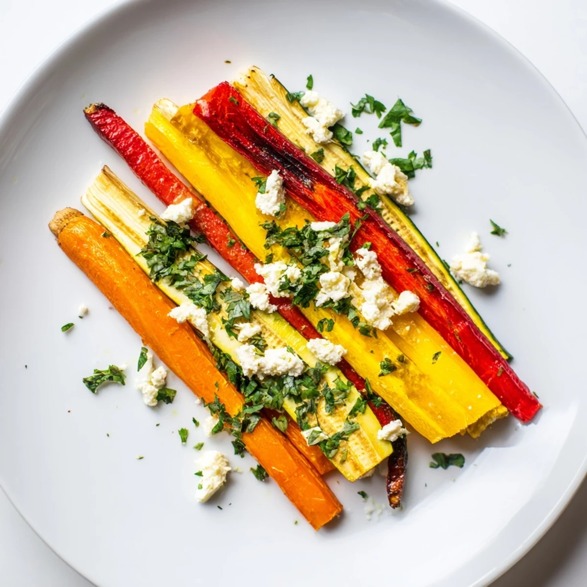 Vibrant Christmas Sleigh Veggie Rails—a holiday platter of colorful, tender roasted veggie "rails" ready to eat.
