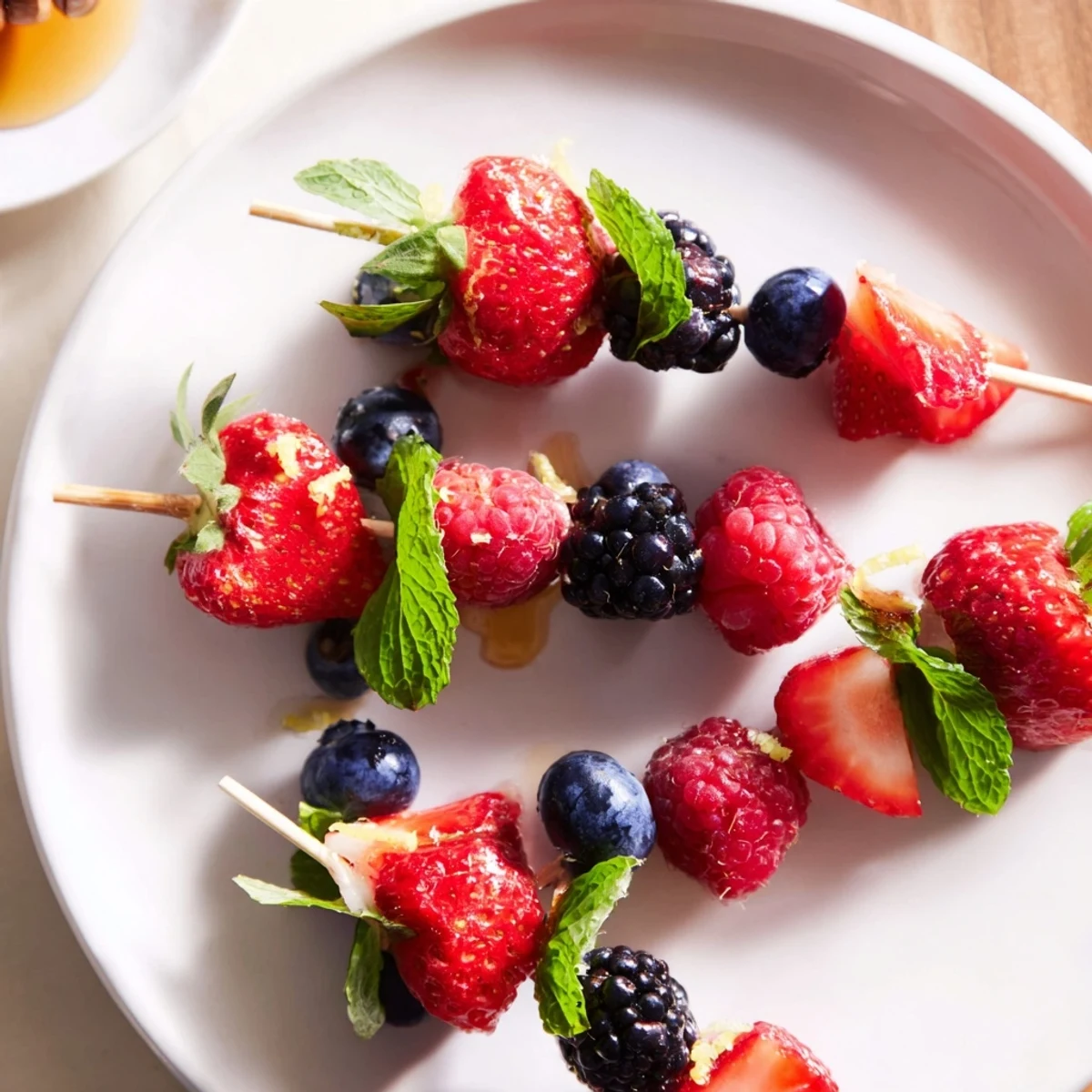 Berry Mint Fruit Skewers
