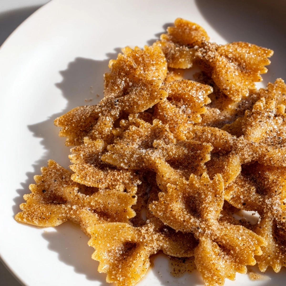 Golden brown Air Fryer Pasta Christmas Crack, a sweet and crunchy holiday snack perfect for sharing.