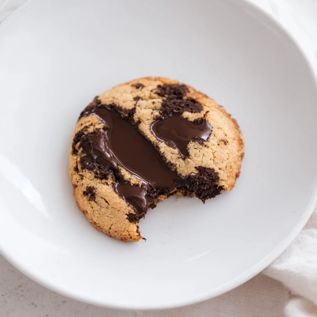 Air-Fryer Chocolate Chip Cookies, warm and soft, ready to enjoy with a glass of cold milk.
