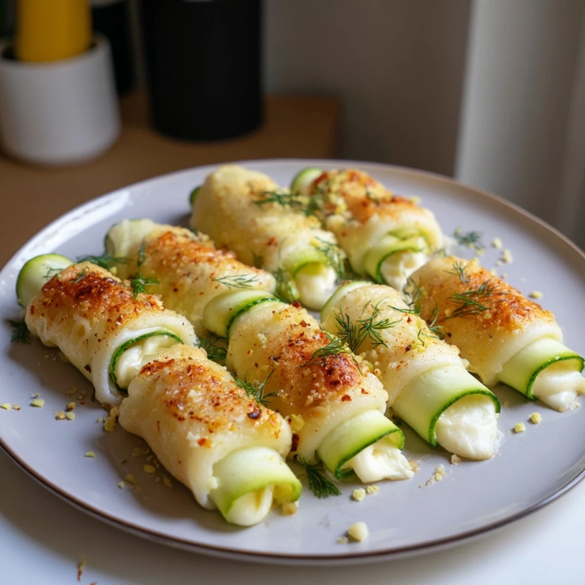 Golden, melty Melted Cheese Pickle Rolls with crispy edges, ready for dipping and enjoying.
