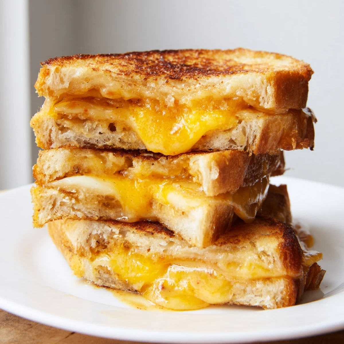Golden, crispy Honey Chipotle Butter Grilled Cheese oozing with melted sharp cheddar for a savory bite.