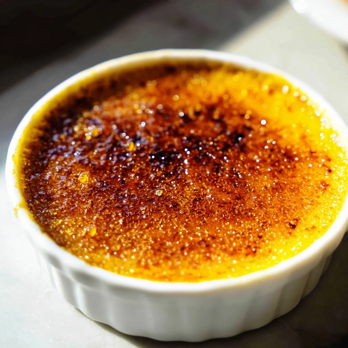 Golden, caramelized sugar crowns this perfect 3-Ingredient Crème Brûlée, ready to be enjoyed.