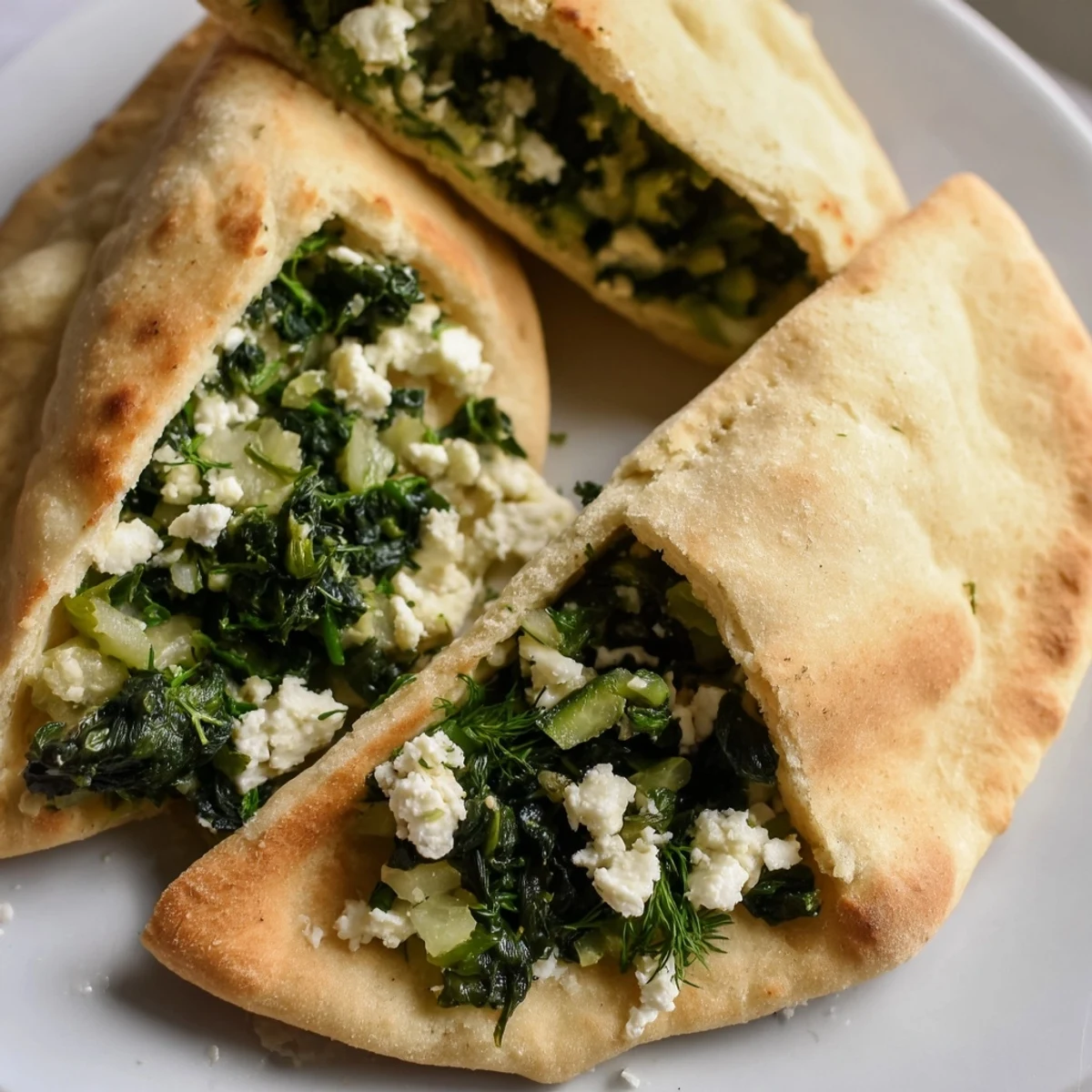 Turkish Spinach Feta Flatbread