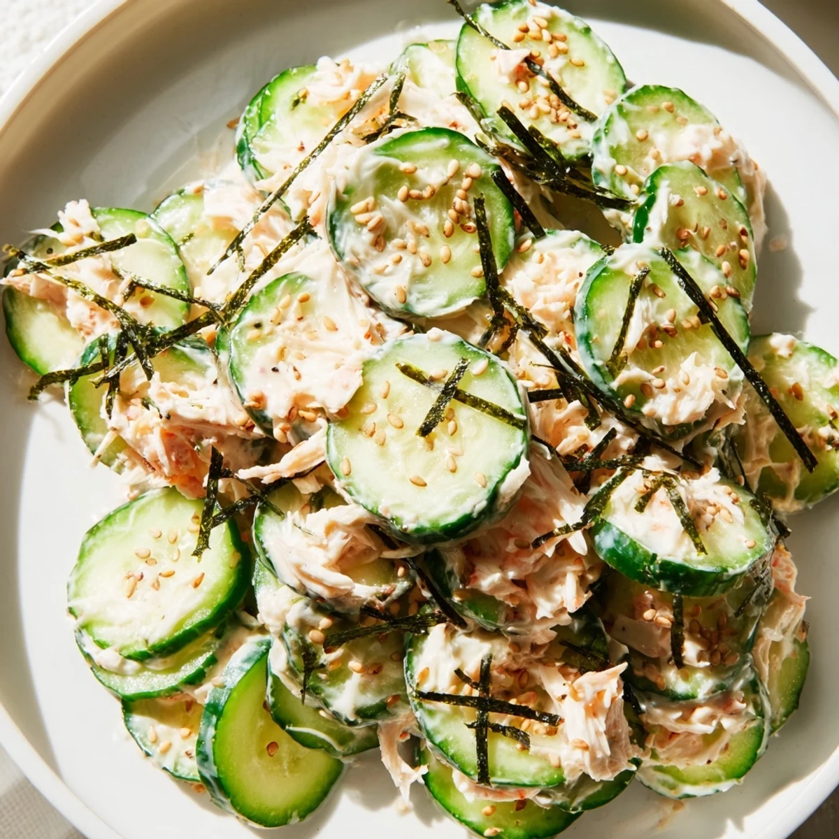 California roll cucumber salad