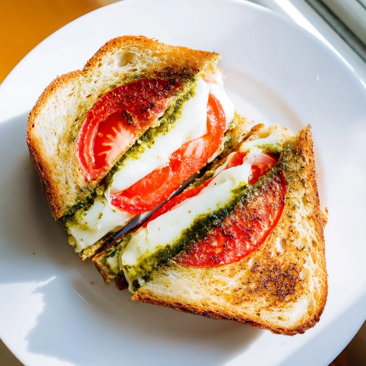 Caprese Pesto Grilled Cheese