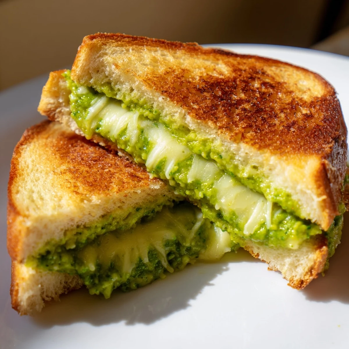 Spring Pea Pesto Grilled Cheese