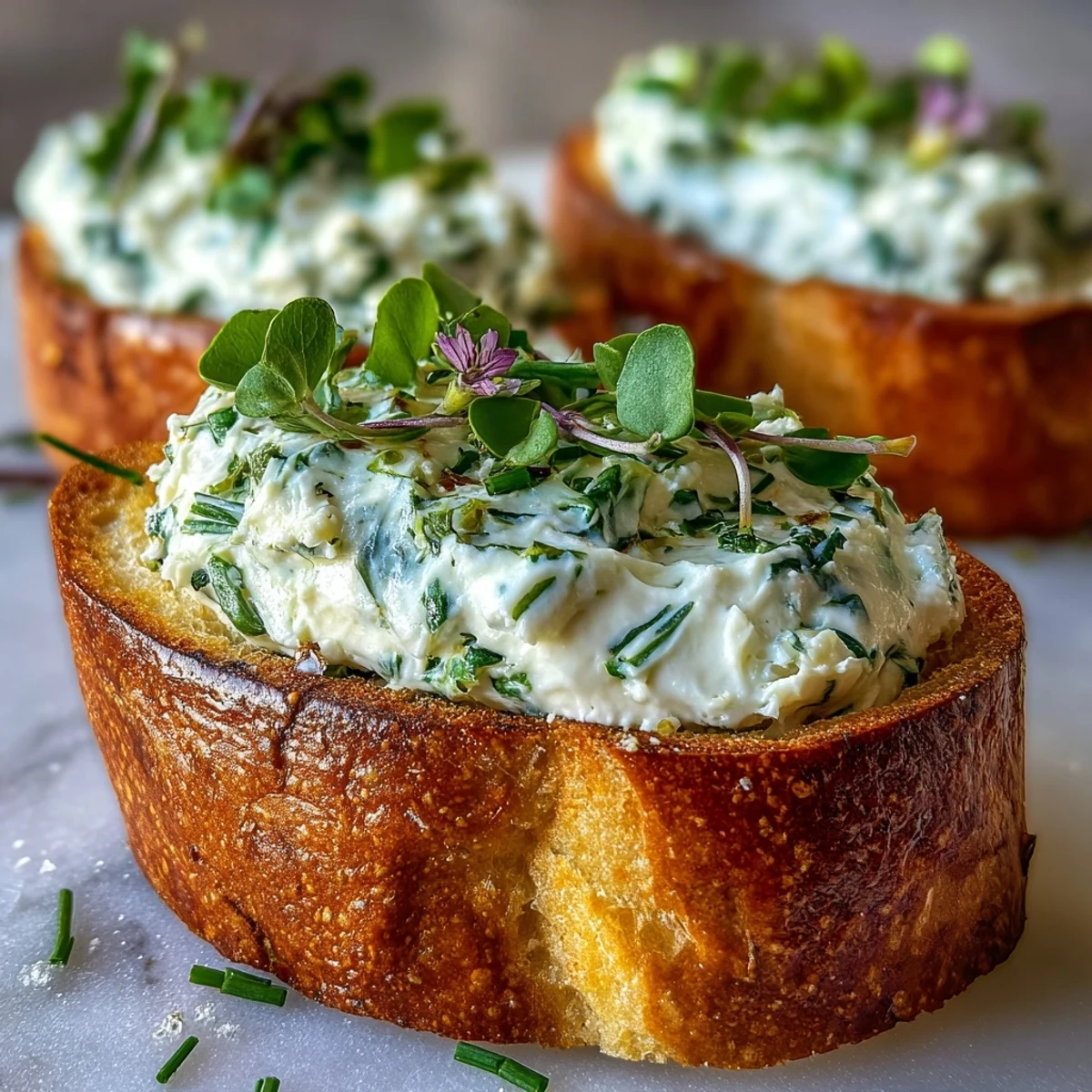 Fresh dill, chives, and edible flowers garnish these bite-sized appetizers for a party spread.