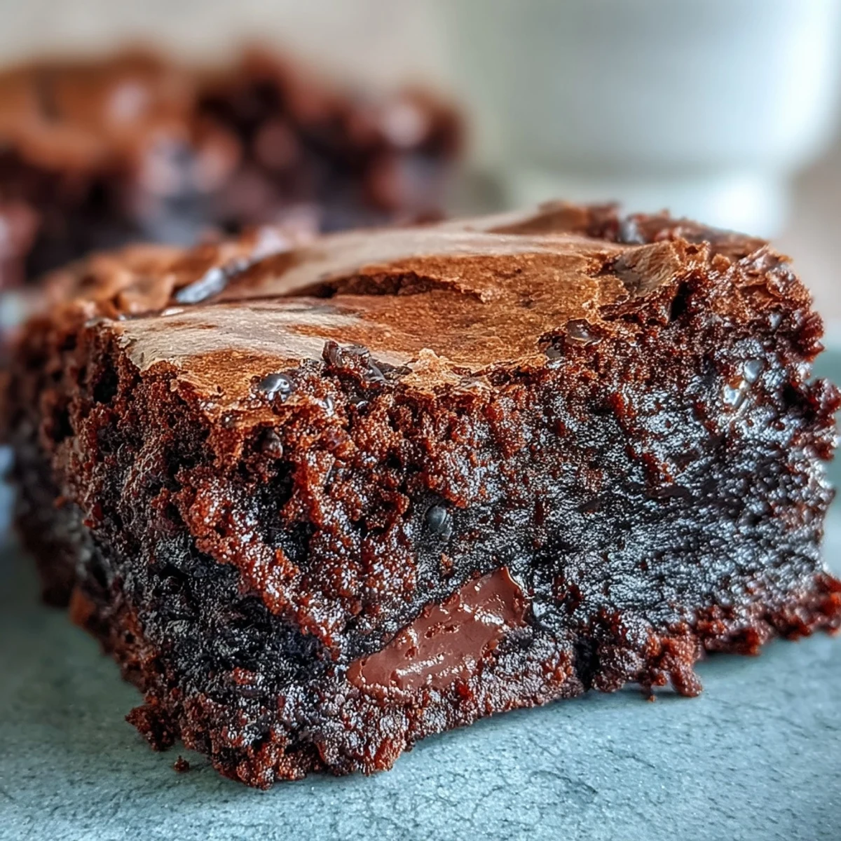 A close-up of Black Sesame Brownie batter in a pan highlights the deep cocoa and toasted sesame aroma.
