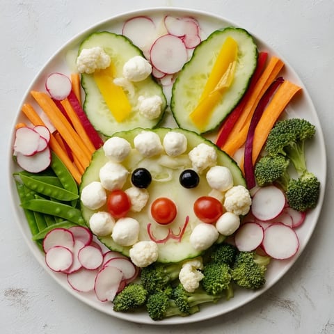 A vibrant Easter Bunny Spring Platter overflowing with colorful fresh vegetables, ideal for snacking.