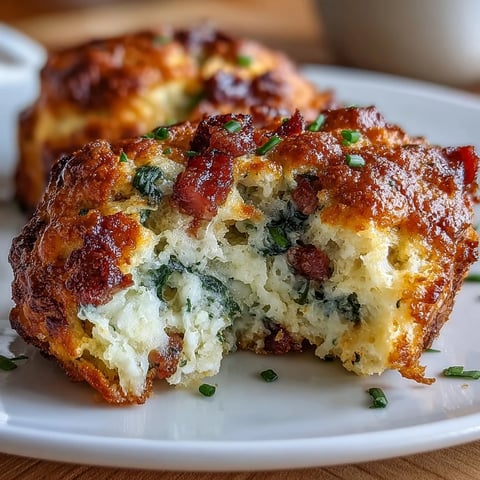 High-protein breakfast biscuits packed with savory ham, cheese, and spinach for a satisfying start.  