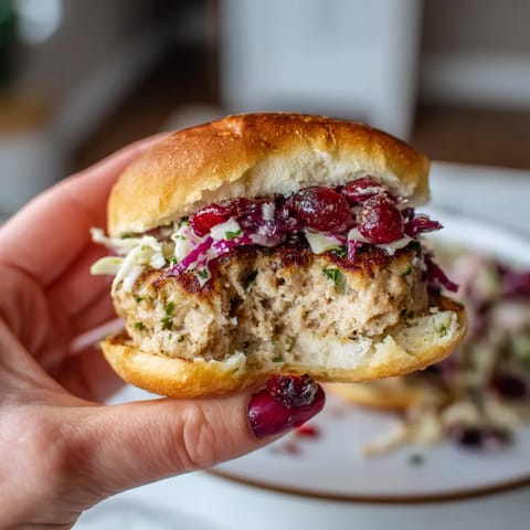 A hand holding a sandwich with meat and vegetables.