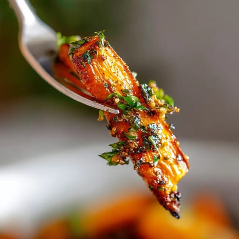 A fork is holding a piece of food.