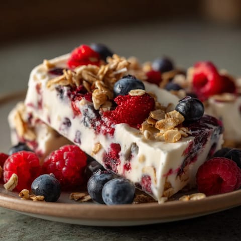 A bowl of granola and berries.