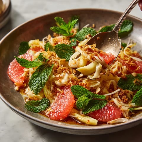 A spoon is being used to scoop food from a bowl.