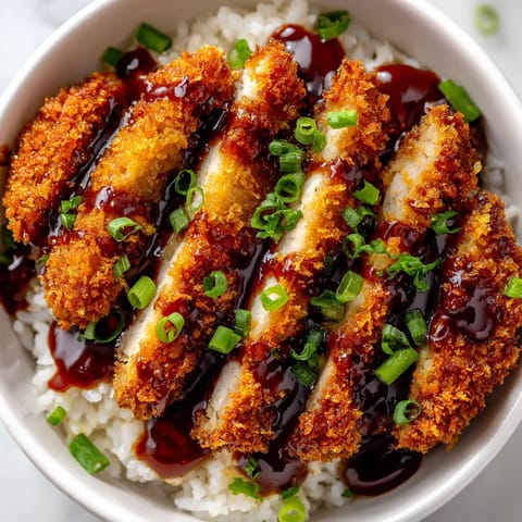 A bowl of rice with chicken and gravy.