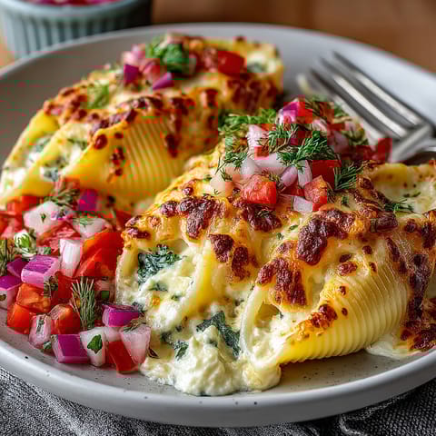 A plate of food with a fork on it.