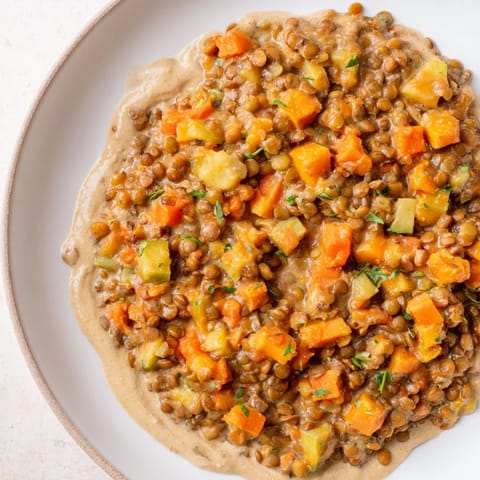 Creamy Tomato Basil Lentils