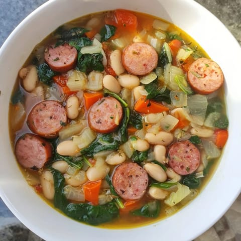 Simple Sausage White Bean
