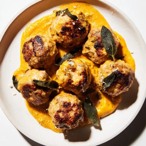 Easy Turkey Meatballs Pumpkin Sage
