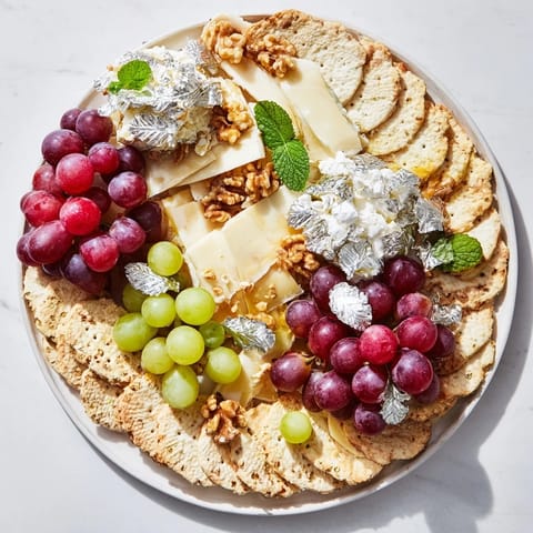 Sparkling Grape Silver Cracker Platter