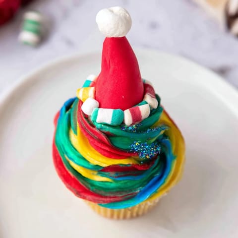 Elf Hat Cupcake Tower