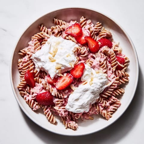 Sweet Strawberry Yogurt Pasta