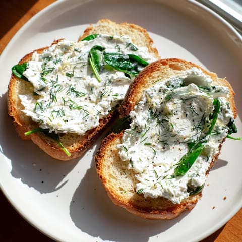 Toasted sourdough embracing creamy whipped feta in this flavorful Whipped Feta Spring Grilled Cheese sandwich.