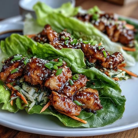 Potsticker-Inspired Chicken Lettuce Boats