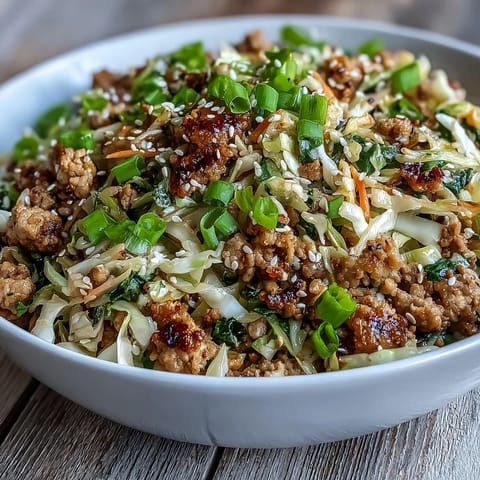 Keto Egg Roll Turkey Sesame Bowl
